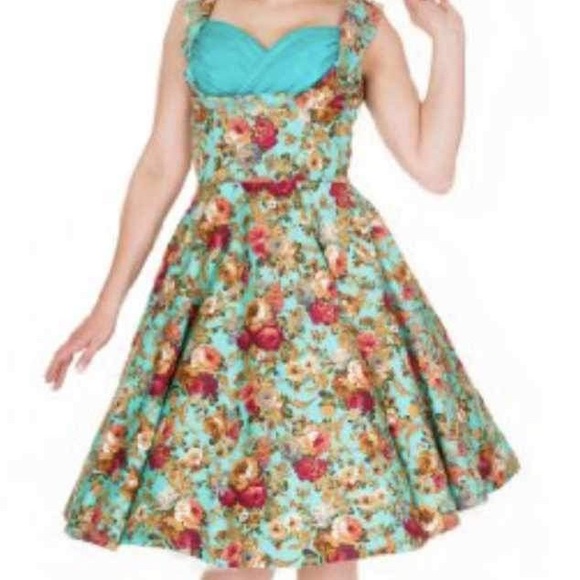 Lindy Bop UK 14 fit and flair Ophelia dress - Picture 4 of 4